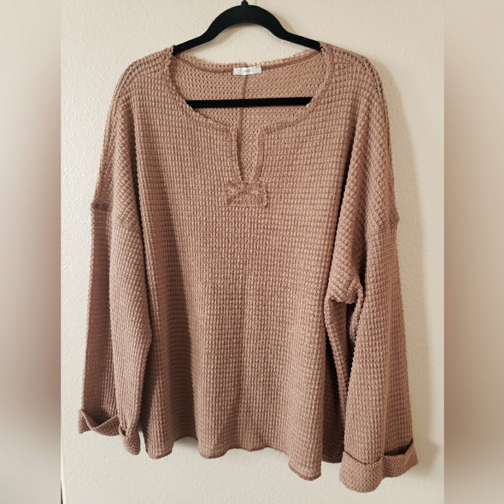 JODIFL Size M, Brown, Long Sleeve Shirt.